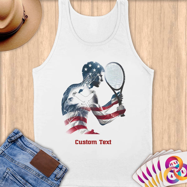 Physical Item S / White Tennis Stars~Limited Edition 2024 "USA Excellence" ~ Customizable Supersoft Tank Top