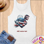 Physical Item S / White Tennis Strength ~ Limited Edition 2024 "USA Excellence" ~ Customizable Supersoft Tank Top