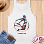 Physical Item S / White Trampoline Flight ~ Limited Edition 2024 "USA Excellence" ~ Customizable Supersoft Tank Top