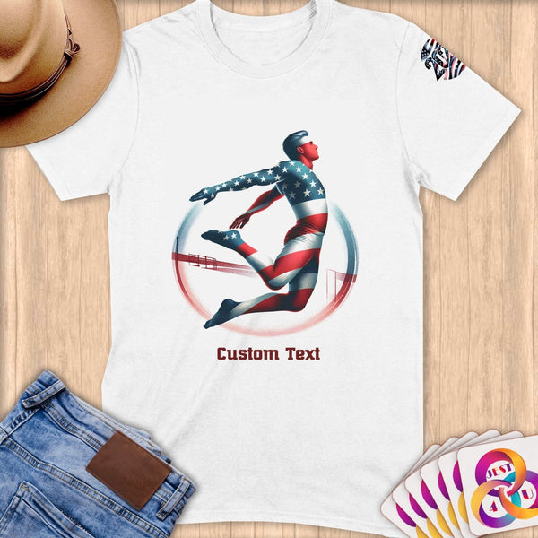 Physical Item S / White Trampoline Flight ~ Limited Edition 2024 "USA Excellence" ~ Personalized Softstyle T-Shirt