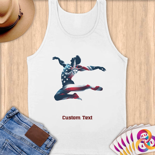 Physical Item S / White Trampoline Freedom ~ Limited Edition 2024 "USA Excellence" ~ Customizable Supersoft Tank Top