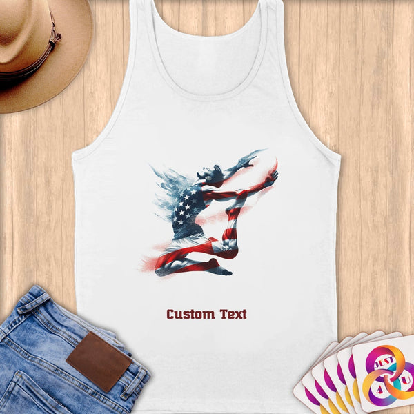 Physical Item S / White Trampoline Glory ~ Limited Edition 2024 "USA Excellence" ~ Customizable Supersoft Tank Top