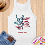 Physical Item S / White Triathalon Strength~Limited Edition 2024 "USA Excellence" ~ Customizable Supersoft Tank Top