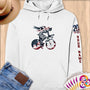 Physical Item S / White Triathlete Spin~Limited Edition 2024 "USA Excellence" ~ Personalized Premium Hoodie