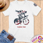 Physical Item S / White Triathlete Spin~Limited Edition 2024 "USA Excellence" ~ Personalized Softstyle T-Shirt