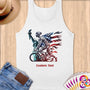 Physical Item S / White Triathlete Wheels~Limited Edition 2024 "USA Excellence" ~ Customizable Supersoft Tank Top