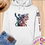 Physical Item S / White Triathlete Wheels~Limited Edition 2024 "USA Excellence" ~ Personalized Premium Hoodie
