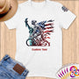 Physical Item S / White Triathlete Wheels~Limited Edition 2024 "USA Excellence" ~ Personalized Softstyle T-Shirt