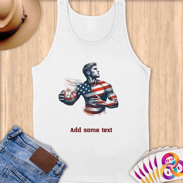 Physical Item S / White USA Handball Champ ~ Limited Edition 2024 "USA Excellence" ~ Customizable Supersoft Tank Top