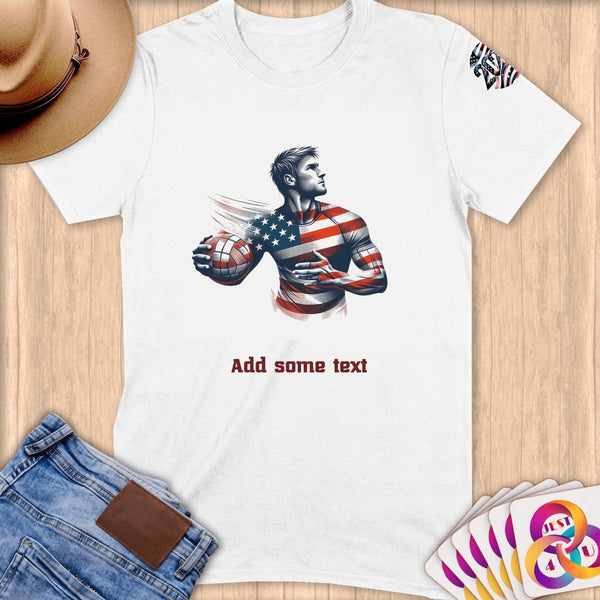 Physical Item S / White USA Handball Champ ~ Limited Edition 2024 "USA Excellence" ~ Personalized Softstyle T-Shirt
