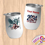 Physical Item 12 oz / White Vaulted Glory~Limited Edition 2024 "USA Excellence" ~ Customizable 12oz Wine Tumbler with Lid