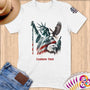 Physical Item S / White Vaulted Liberty~Limited Edition 2024 "USA Excellence" ~ Personalized Softstyle T-Shirt