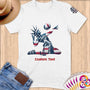 Physical Item S / White Vibrant Liberty Volleyball ~Limited Edition 2024 "USA Excellence" ~ Personalized Softstyle T-Shirt