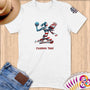 Physical Item S / White Vibrant Patriotism Volley~Limited Edition 2024 "USA Excellence" ~ Personalized Softstyle T-Shirt