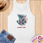 Physical Item S / White Vibrant Racing Statue Liberty~Limited Edition 2024 "USA Excellence" ~ Customizable Supersoft Tank Top