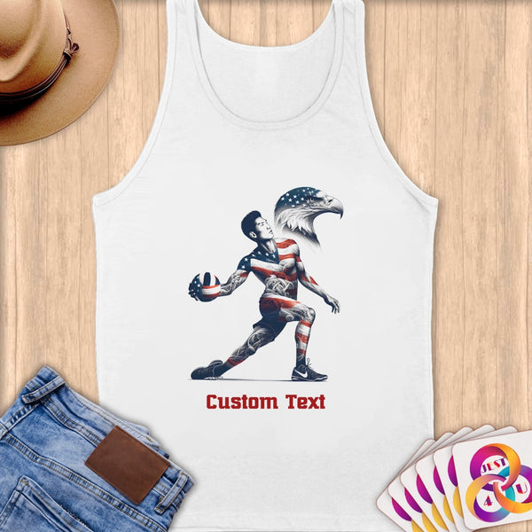 Physical Item S / White Volley Eagle ~Limited Edition 2024 "USA Excellence" ~ Customizable Supersoft Tank Top