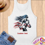 Physical Item S / White Volley Eagle Wings ~Limited Edition 2024 "USA Excellence" ~ Customizable Supersoft Tank Top