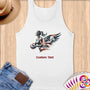 Physical Item S / White Volleyball Patriot Eagle~Limited Edition 2024 "USA Excellence" ~ Customizable Supersoft Tank Top