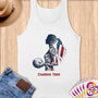 Physical Item S / White Volleyball Stripes ~Limited Edition 2024 "USA Excellence" ~ Customizable Supersoft Tank Top