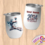 Physical Item 12 oz / White Water Polo Freedom ~ Limited Edition 2024 "USA Excellence" ~ Customizable 12oz Wine Tumbler with Lid