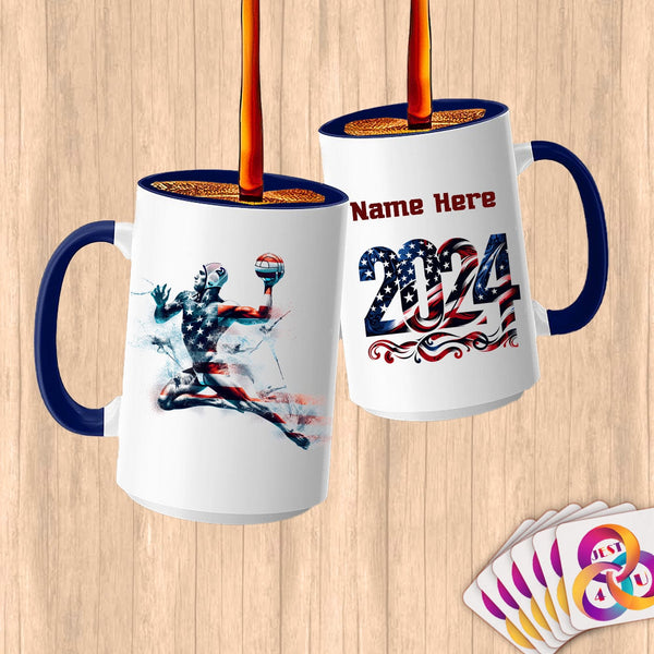 Physical Item 15oz / Blue Water Polo Freedom ~ Limited Edition 2024 "USA Excellence" ~ Customized Large 15oz Mug