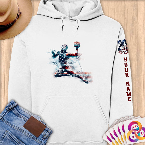 Physical Item S / White Water Polo Freedom ~ Limited Edition 2024 "USA Excellence" ~ Personalized Premium Hoodie