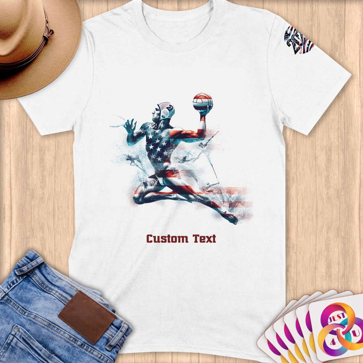 Physical Item S / White Water Polo Freedom ~ Limited Edition 2024 "USA Excellence" ~ Personalized Softstyle T-Shirt