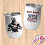 Physical Item 12 oz / White Water Polo Hero ~ Limited Edition 2024 "USA Excellence" ~ Customizable 12oz Wine Tumbler with Lid