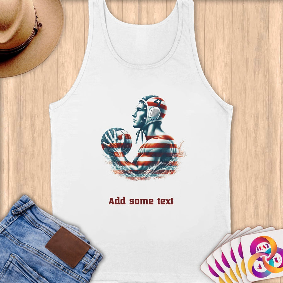 Physical Item S / White Water Polo Power ~ Limited Edition 2024 "USA Excellence" ~ Customizable Supersoft Tank Top