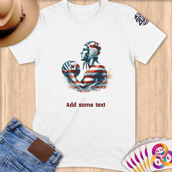 Physical Item S / White Water Polo Power ~ Limited Edition 2024 "USA Excellence" ~ Personalized Softstyle T-Shirt