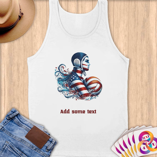 Physical Item S / White Water Polo Pride ~ Limited Edition 2024 "USA Excellence" ~ Customizable Supersoft Tank Top
