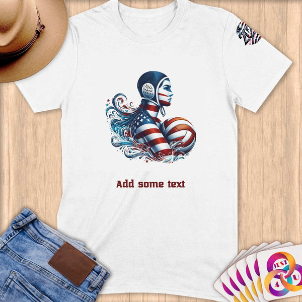 Physical Item S / White Water Polo Pride ~ Limited Edition 2024 "USA Excellence" ~ Personalized Softstyle T-Shirt