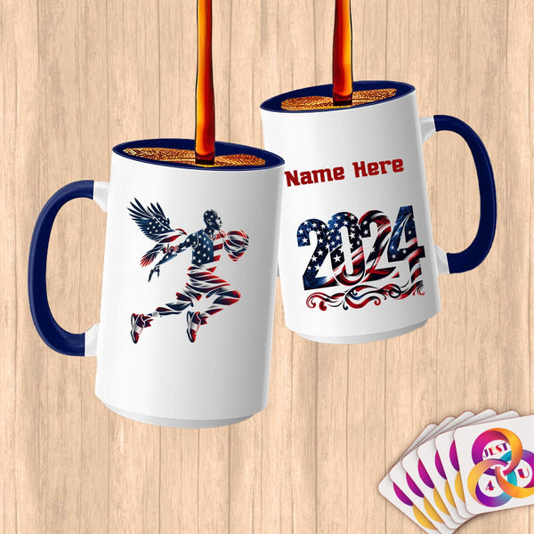 Physical Item 15oz / Blue Winged Dunker~Limited Edition 2024 "USA Excellence" ~ Customized Large 15oz Mug