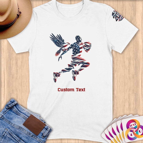 Physical Item S / White Winged Dunker~Limited Edition 2024 "USA Excellence" ~ Personalized Softstyle T-Shirt
