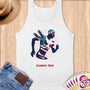 Physical Item S / White Winged Triathlete~Limited Edition 2024 "USA Excellence" ~ Customizable Supersoft Tank Top