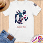 Physical Item S / White Winged Triathlete~Limited Edition 2024 "USA Excellence" ~ Personalized Softstyle T-Shirt
