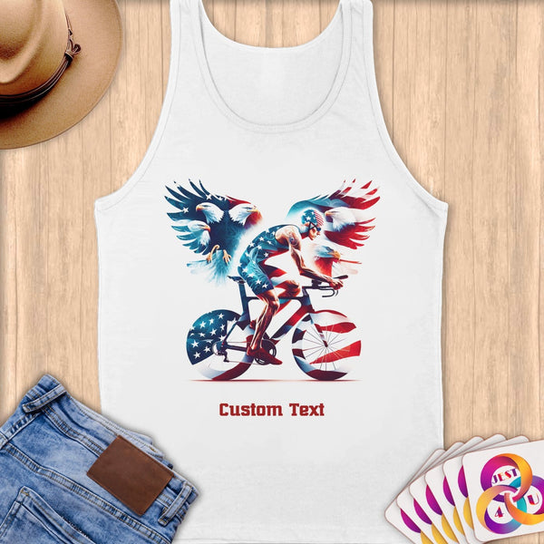 Physical Item S / White Winged Wheels~Limited Edition 2024 "USA Excellence" ~ Customizable Supersoft Tank Top