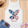Physical Item S / White Winged Wheels~Limited Edition 2024 "USA Excellence" ~ Customizable Supersoft Tank Top