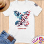 Physical Item S / White Winged Wheels~Limited Edition 2024 "USA Excellence" ~ Personalized Softstyle T-Shirt