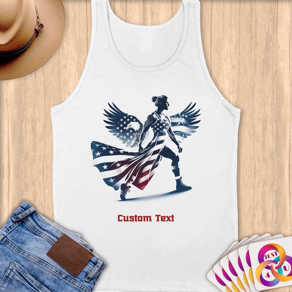 Physical Item S / White Winged Wrestler~Limited Edition 2024 "USA Excellence" ~ Customizable Supersoft Tank Top