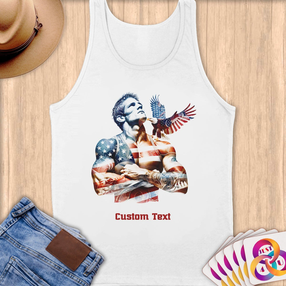 Physical Item S / White Wrestler Dreams~Limited Edition 2024 "USA Excellence" ~ Customizable Supersoft Tank Top