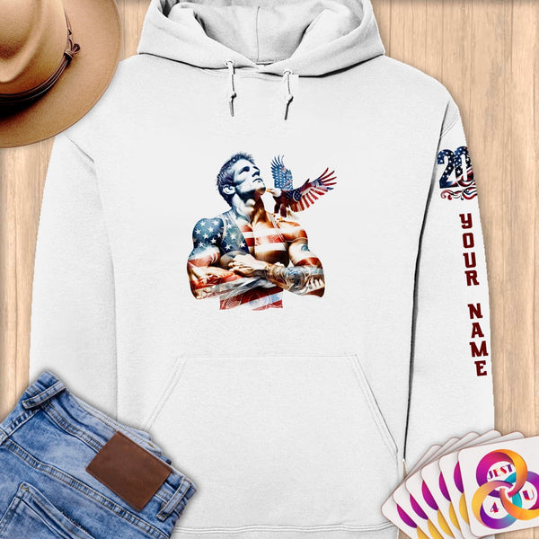 Physical Item S / White Wrestler Dreams~Limited Edition 2024 "USA Excellence" ~ Personalized Premium Hoodie