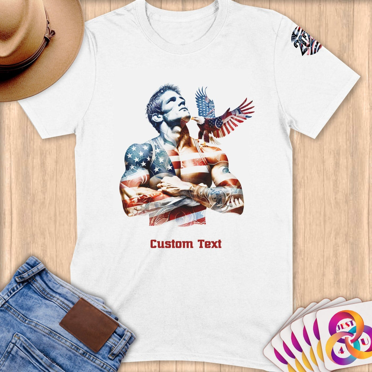 Physical Item S / White Wrestler Dreams~Limited Edition 2024 "USA Excellence" ~ Personalized Softstyle T-Shirt
