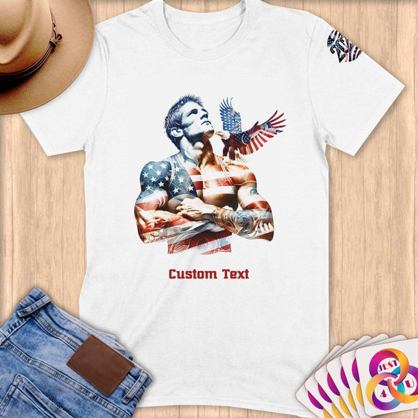 Physical Item S / White Wrestler Dreams~Limited Edition 2024 "USA Excellence" ~ Personalized Softstyle T-Shirt