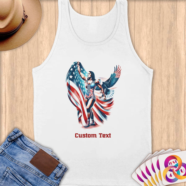 Physical Item S / White Wrestling Goddess~Limited Edition 2024 "USA Excellence" ~ Customizable Supersoft Tank Top