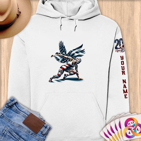 Physical Item S / White Wrestling Star~Limited Edition 2024 "USA Excellence" ~ Personalized Premium Hoodie